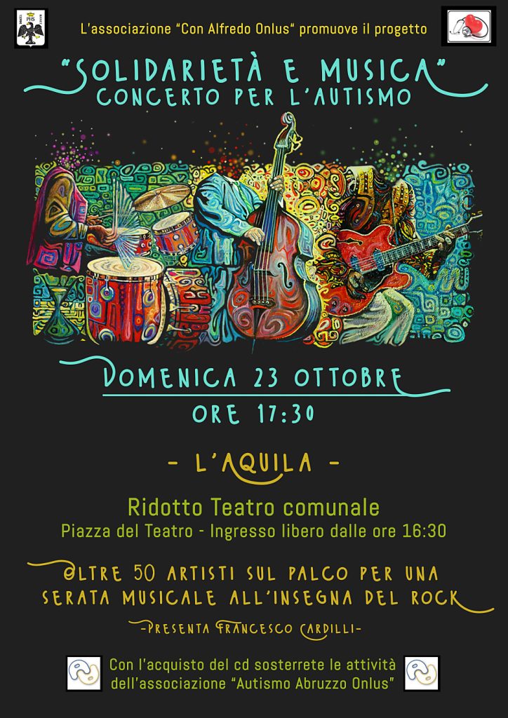 Domenica 23 ottobre, al Ridotto del Teatro Comunale dell’Aquila, si terrà la terza edizione dell’evento  promosso dall’associazione “Con Alfredo Onlus”.