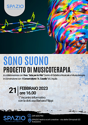 Martedì 21 febbraio ad Avezzano presentazione di un progetto di musicoterapia realizzato in collaborazione con 