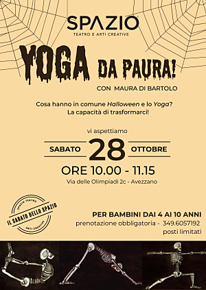 Sabato 28 ottobre riparte il progetto “Il Sabato dello Spazio”: laboratori, eventi e spettacoli presso SPAZIO teatro e arti creative ad Avezzano.