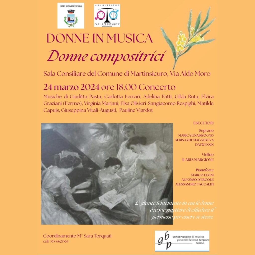 Domenica 24 marzo l'associazione musicale Haydn di Martinsicuro organizza un concerto dal titolo 